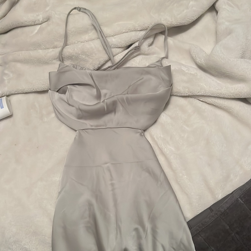 light green mini dress silk kind of material